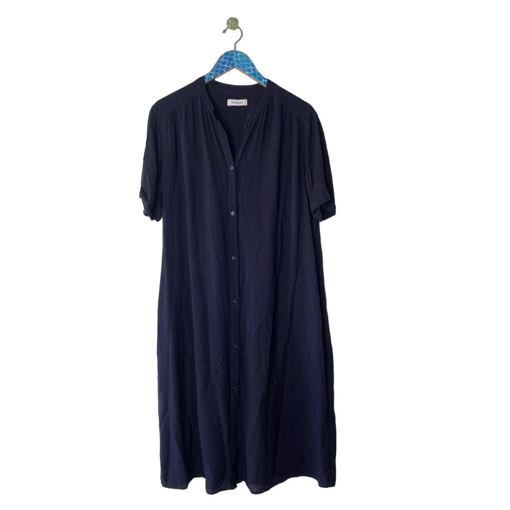 RODEBJER Midnight Blue Marta Midi Shirt Dress NO BELT
